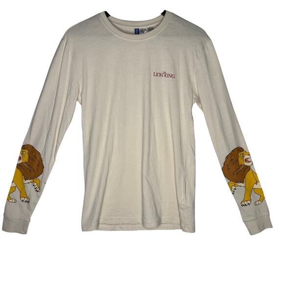 Disney H&M Divided Lion King Simba Cream Long Sleeve Shirt Size XS NWT - Picture 2 of 10